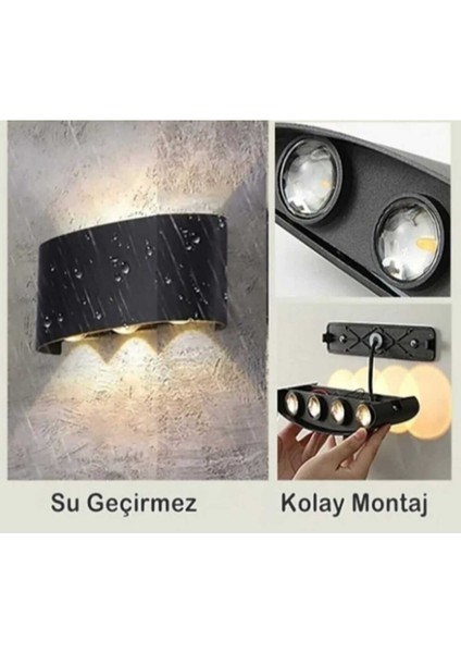 Modern Çift Yönlü Duvar Aydınlatma, 10W, 3200K, Şık ve Fonksiyonel Tasarım modelleri