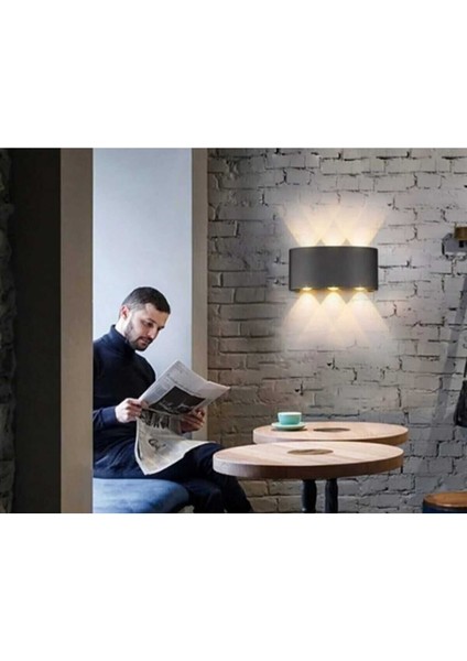 Modern Çift Yönlü Duvar Aydınlatma, 10W, 3200K, Şık ve Fonksiyonel Tasarım