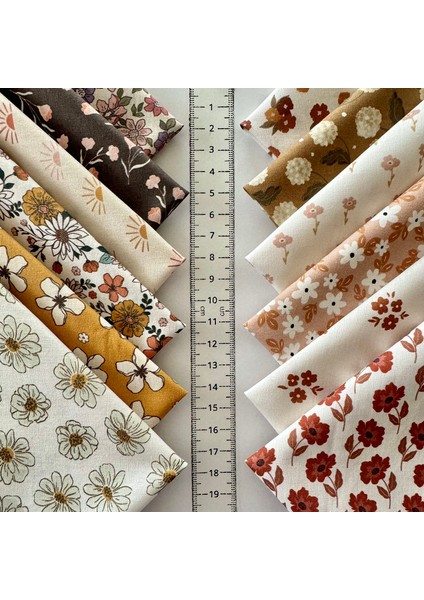 Patchwork Kumaş Seti – 60 Adet 20X20 cm | %100 Pamuk Saten | El Işi, Dikiş, Quilting ve Hobi Için modelleri