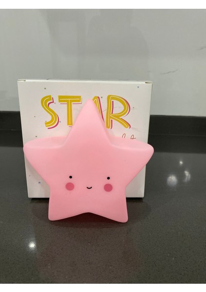 Pembe Yıldız Tasarımlı LED Masa Lambası, Şık ve Enerji Tasarruflu Aydınlatma