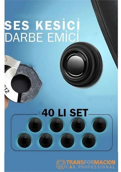 Modacar Ses Emici Kauçuk Conta Kapı Bagaj Kaput Titreşim Kesici 40 Lı Set fiyatları