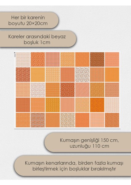 Patchwork Kumaş Seti – 35 Desen 20X20 cm | %100 Pamuk Saten | Tek Parça Kumaş | Dikiş, El Işi ve Quilting Için Özel Tasarım fırsatları