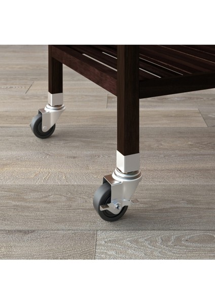 Masif Akasya Mutfak Servis Arabası, 520X520X850 Mm, Espresso Renk modelleri