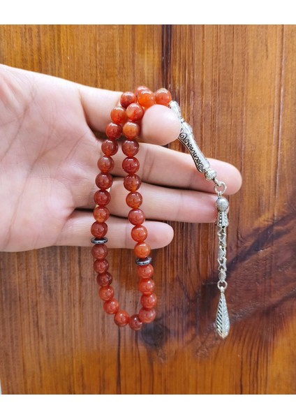 Karnelyan Akik Tesbih - Nazar Kalkanı ve Stresle Baş Etme modelleri