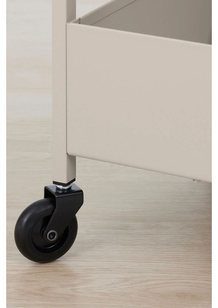 Bej Çelik 3 Katlı Tekerlekli Servis Arabası, Raflı, Hafif ve Dayanıklı indirimleri