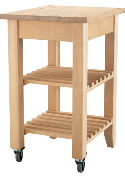 Huş Ahşap Servis Arabası, 58X50X85 Cm, Şık ve Fonksiyonel Tasarım fiyatları