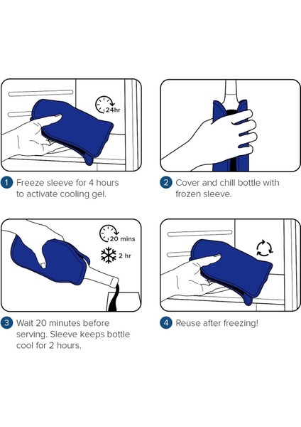 Içki Soğutucu Kılıfı, Termal Neopren Koruma, 750 ml Uyumlu fırsatları