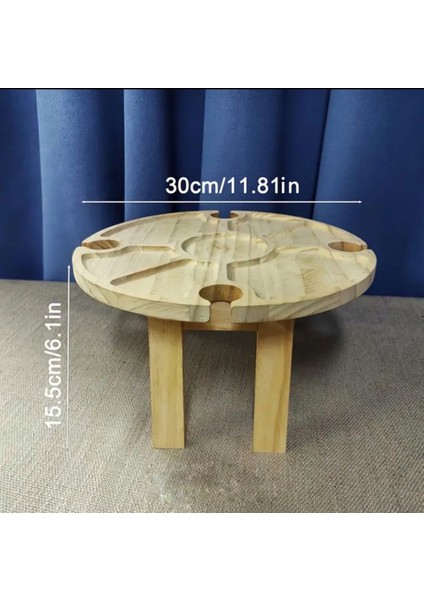 Şık Ahşap Plaj ve Şarap Masası, Doğal Tasarım, Hafif ve Dayanıklı Ürün fiyatları