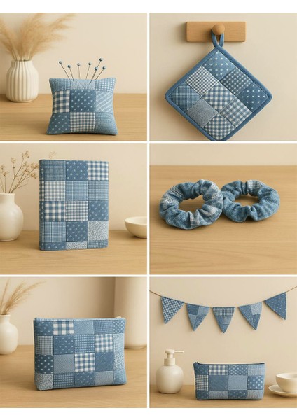 Patchwork Kumaş Seti – 35 Desen 20X20 cm | %100 Pamuk Saten | Tek Parça Kumaş | Dikiş, El Işi ve Quilting Için Özel Tasarım