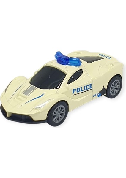 Çek Bırak Metal Küçük Arabalar 8 cm - SH40031 - Spor Polis Arabası (Lisinya)