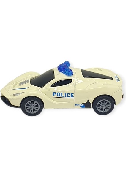 Çek Bırak Metal Küçük Arabalar 8 cm - SH40031 - Spor Polis Arabası (Lisinya) fiyatları