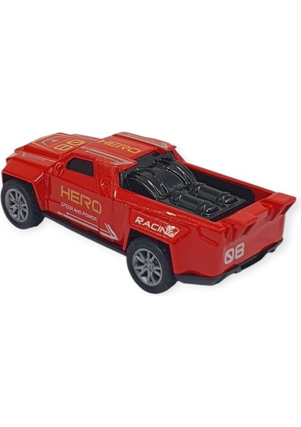 Çek Bırak Metal Küçük Arabalar 8 cm - SH40031 - Kırmızı Pick-Up (Lisinya) modelleri