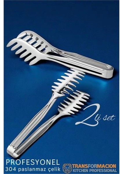 Modacar Mutfak Maşa Seti - Makarna Pasta Salata Çok Amaçlı Maşa 2 Li Set 304 Paslanmaz Çelik fiyatları