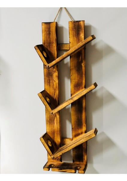 Ahşap Dekoratif Şarap ve Içecek Standı 70X27CM, Şık ve Kullanışlı Tasarım fırsatları