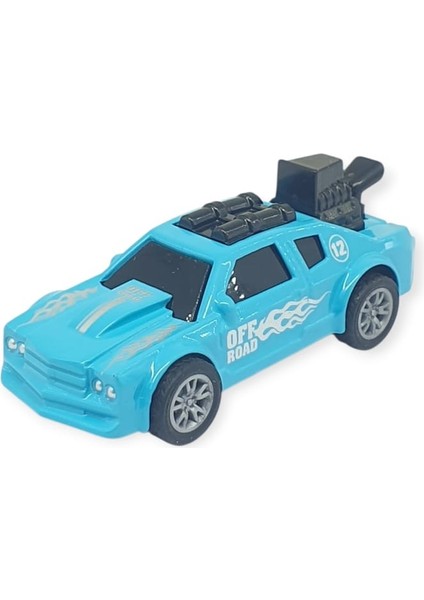Çek Bırak Metal Küçük Arabalar 8 cm - SH40031 - Turkuaz (Lisinya)