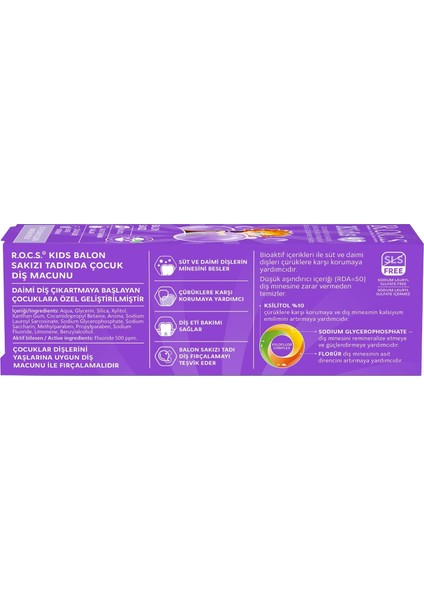 R.o.c.s.kids Diş Macunu 35ML 4-7 Yaş Sakız fırsatları