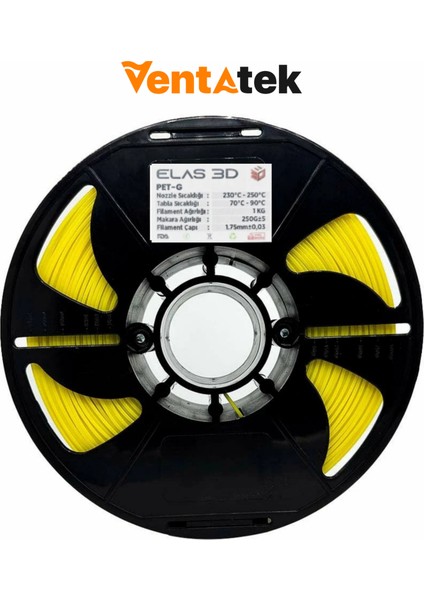 Sarı Petg Filament - 1.75MM - 1 kg