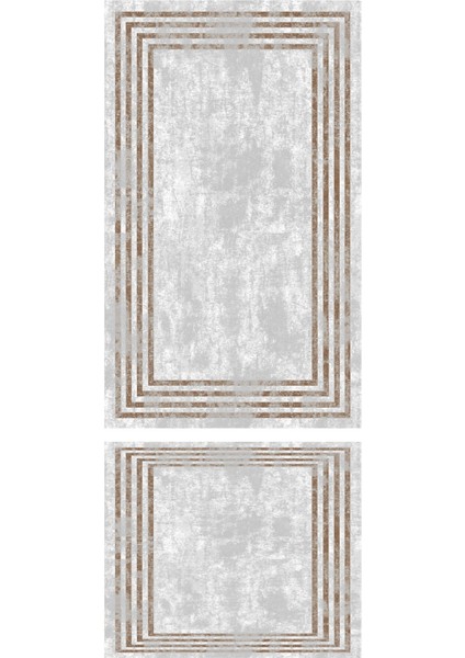 Yıkanabilir Kaymaz Pamuk Dokuma Banyo Paspası Çerçeveli 60X100, 50X60, 2'li Set fiyatları