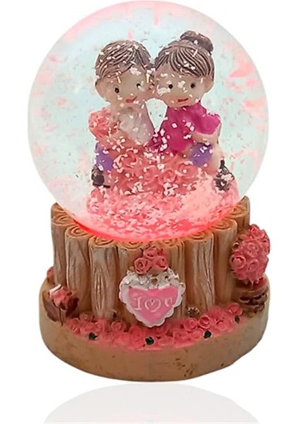 Sevgi Temalı Çift Işıklı Kar Küresi fiyatları