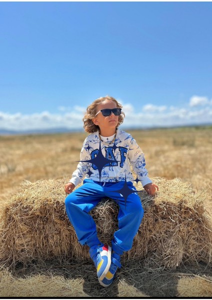 Dino Renkli Baskili 2 Iplik Sweatshirt-Eşofman Altı Mevsimlik Erkek Çocuk Takım fiyatları