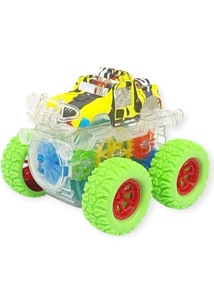 Sürtmeli Işıklı Off-Road Aracı - 7310 - Yeşil fiyatları