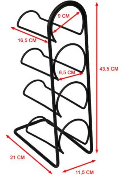 4 Raflı Metal Şaraplık, Şık ve Pratik Şarap Saklama Çözümü