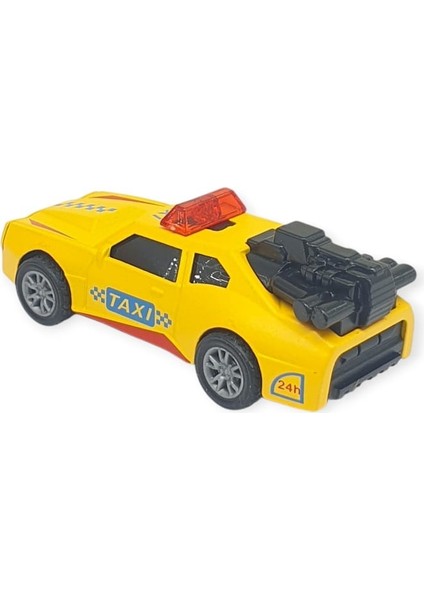 Çek Bırak Metal Küçük Arabalar 8 cm - SH40031 - Sarı Taxi (Lisinya) modelleri
