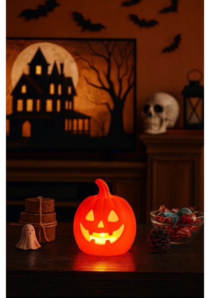Halloween Temalı Balkabağı Dekoru Pilli Mum Ile Kullanım Masaüstü Aksesuar Temalı Aydınlatma modelleri