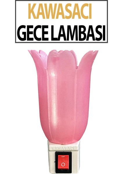 Pembe Gece Lambası, Fişli ve Anahtarlı, 7 Watt Ampullü, Şık ve Kullanışlı Tasarım fiyatları