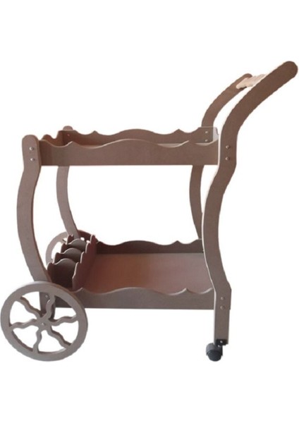 Ham Mdf Servis Arabası, Dayanıklı ve Şık Tasarım ile Kullanım Kolaylığı Sağlar