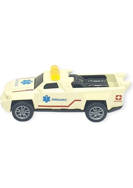 Çek Bırak Metal Küçük Arabalar 8 cm - SH40031 - Ambulans Arabası (Lisinya) fiyatları