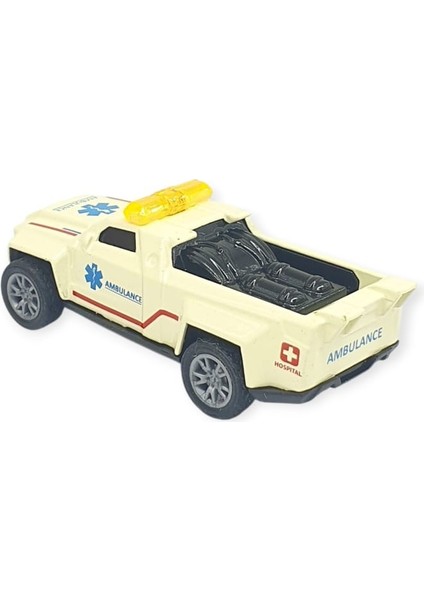 Çek Bırak Metal Küçük Arabalar 8 cm - SH40031 - Ambulans Arabası (Lisinya) modelleri