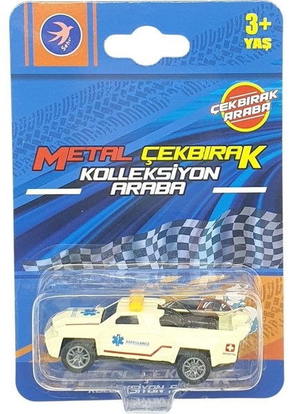Çek Bırak Metal Küçük Arabalar 8 cm - SH40031 - Ambulans Arabası (Lisinya) indirimleri