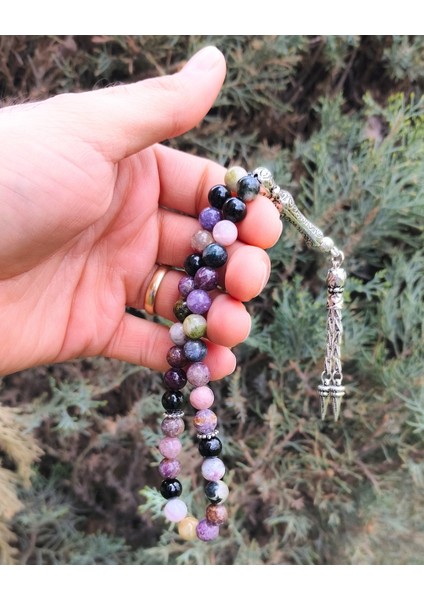 Renkli Turmalin Tesbih - Enerjinizi Yükseltin