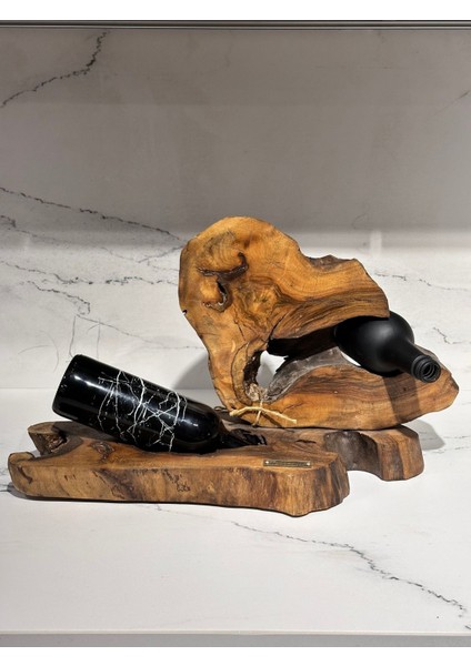 El Yapımı Doğal Ceviz Ağacı Şaraplık, Şık ve Dayanıklı Tasarım fırsatları