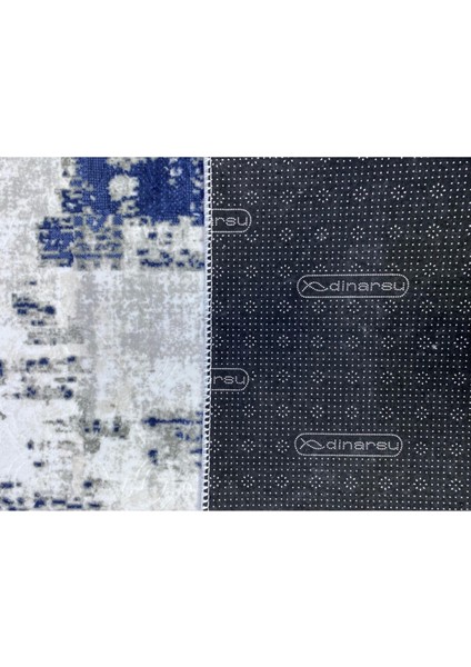 Mavi Safir Desenli Kaymaz Taban Yolluk Halı, Şık ve Dayanıklı Zemin Dekoru fiyatları