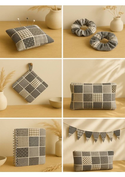 Patchwork Kumaş Seti – 35 Desen 20X20 cm | %100 Pamuk Saten | Tek Parça Kumaş | Dikiş, El Işi ve Quilting Için Özel Tasarım