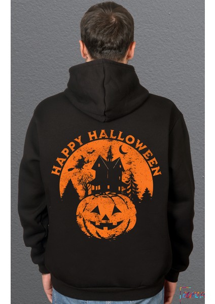 Happy Halloween Sweetshirt Unisex Kapüşonlu Hoodie