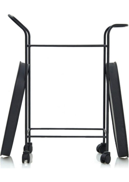 Mat Siyah Servis Arabası, Tepsili, Pratik ve Şık Tasarım modelleri