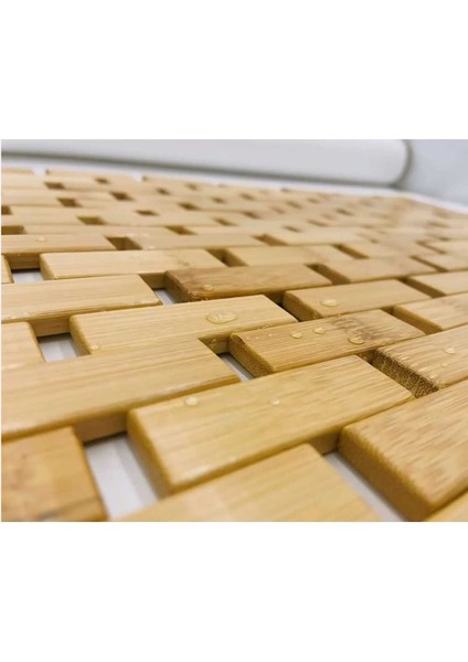 Kahverengi Bambu Duş Paspası, Kaymaz, Hızlı Kuruyan, Banyo ve Küvet Için 40X60 cm modelleri