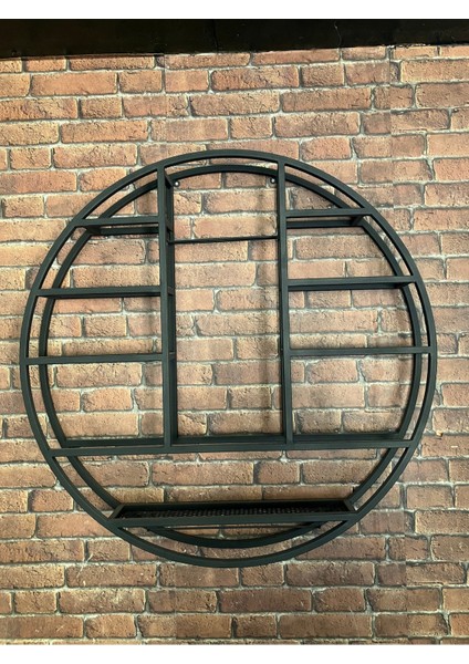 Metal Daire Şarap Rafı, Duvara Askılı Şaraplik ve Kadehlik, Şık ve Kullanışlı Tasarım