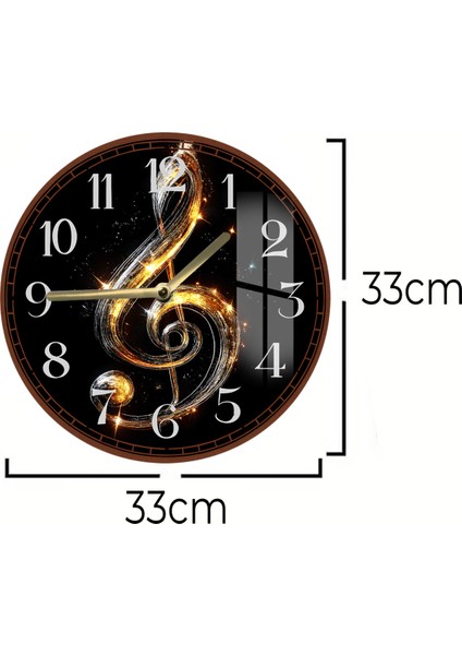 Çok Renkli 3D Görünümlü Temperli Cam Anahtarlık Saat, 33 cm