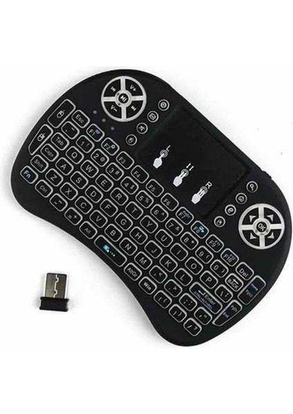 Depomix Kablosuz Türkçe Q Klavye Rgb Işıklı Televizyon Ps3 Dokunmatik Mouse