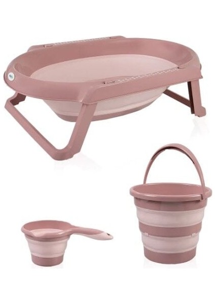 Babyjem Katlanır Banyo Küvet Seti 765 Somon
