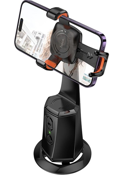 Hoco. K26 Otomatik Yüz Takipli Tripodlu Akıllı Selfie Gimbal - Siyah modelleri