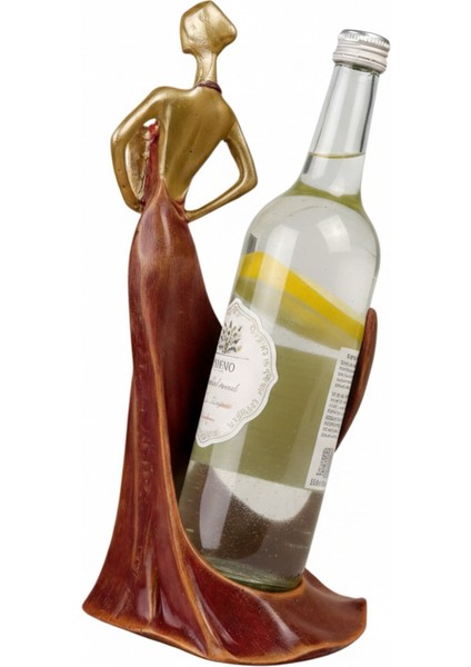 Kırmızı Elbiseli Kadın Figürlü Dekoratif Şaraplık, Şık ve Şirin Tasarım fiyatları