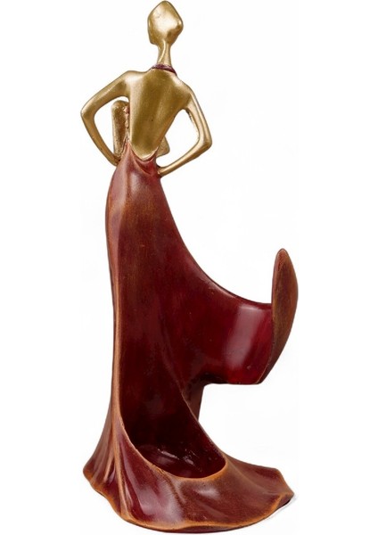 Kırmızı Elbiseli Kadın Figürlü Dekoratif Şaraplık, Şık ve Şirin Tasarım fırsatları