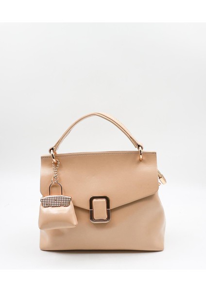 Ithal Kadın Çanta Charmlı El Çantası KB006 - Bej