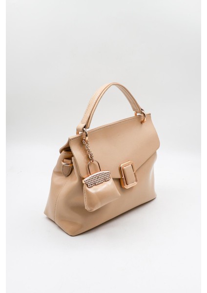 Ithal Kadın Çanta Charmlı El Çantası KB006 - Bej modelleri