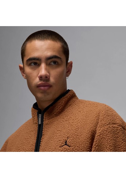Jordan Flight Erkek Kahverengi Polar Ceket - Bol Kesim Rahat Tasarım - FV7448-223 modelleri